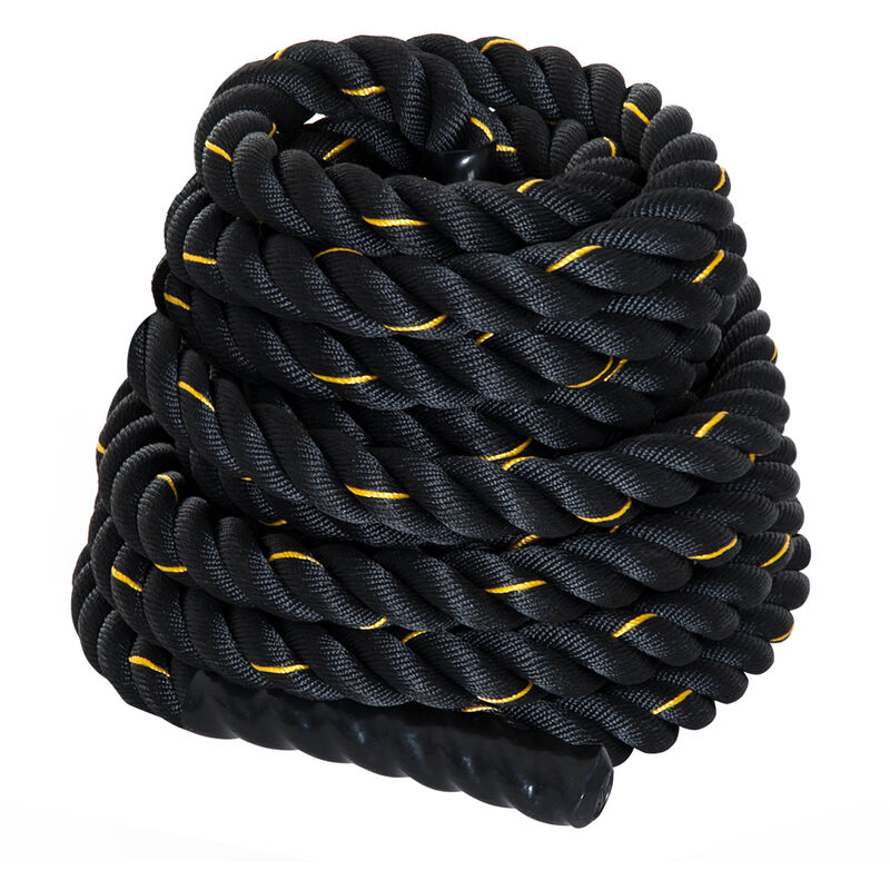 

Cuerda de Batalla Battle Rope Formación de Crossfit Fitness Ф38mm 9m Poliéster - Negro