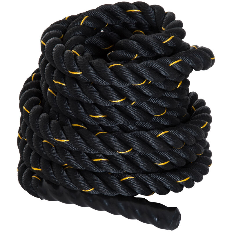 

Cuerda de Batalla Battle Rope Formación de Crossfit Fitness Ф38mm 12m Poliéster - Negro