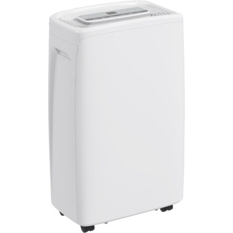 HOMCOM deshumidificador eléctrico 12L/días silencioso con 4 modos 2 velocidades para dormitorio salón cocina 29x18x49 cm