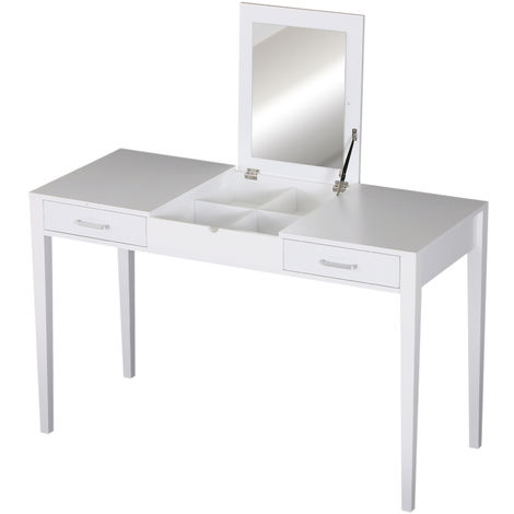 Homcom Dressing Table Flip Mirror Storage Drawer Vanity Desk