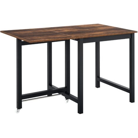 HOMCOM Drop Leaf Kitchen Foldable Table Folding Table Foldable for Dining Room