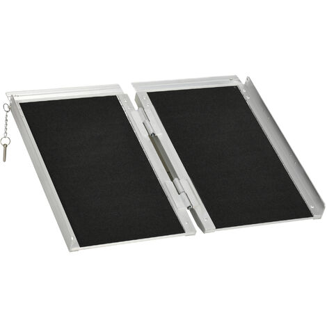 HOMCOM Duo Wheelchair Ramp Pushchair Mobility Assistance w/Carry Handle 72x61cm
