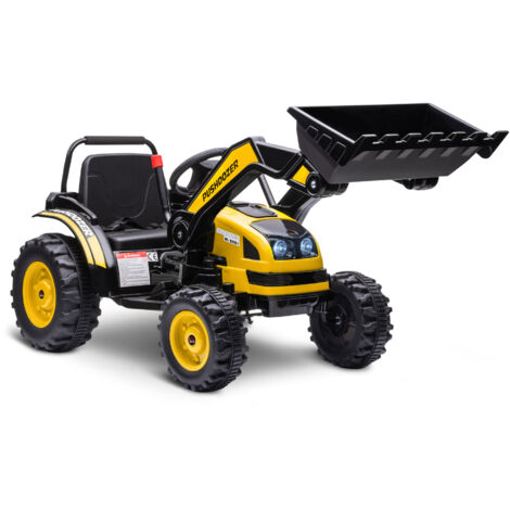 HOMCOM Escavatore Cavalcabile per Bambini 3-5 Anni - Giallo