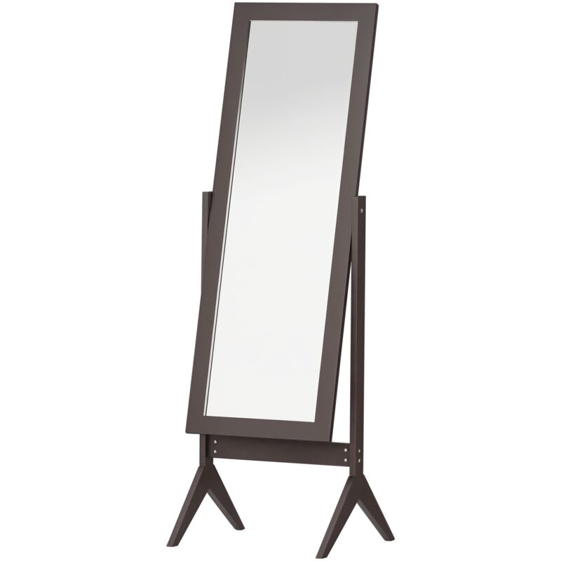 

Espejo de Maquillaje de Pie Reclinable Nórdico para Dormitorio Salón Marco de Madera 47x46x148 cm - Marrón