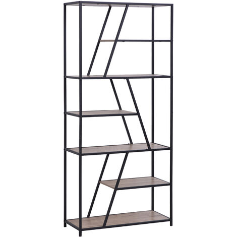 HOMCOM Estantería Asimétrica de 9 Estantes Trapezoidales Estilo Moderno