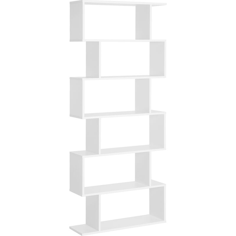 

Estantería Librería 6 Estantes Comedor Salón Diseño Moderno Pared 80x23x192cm - Blanco