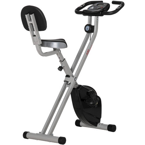 main image of "HOMCOM Exercise Bike Fitness Bicycle Indoor trainer Foldable 8-level Magnetic Resistance Adjustable w/LCD Monitor Pulse Sensor"