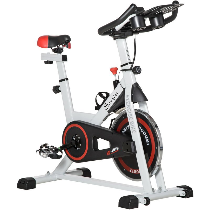 HOMCOM Exercise Cycling Bike w/ Adjustable Height Resistance Home Equipment