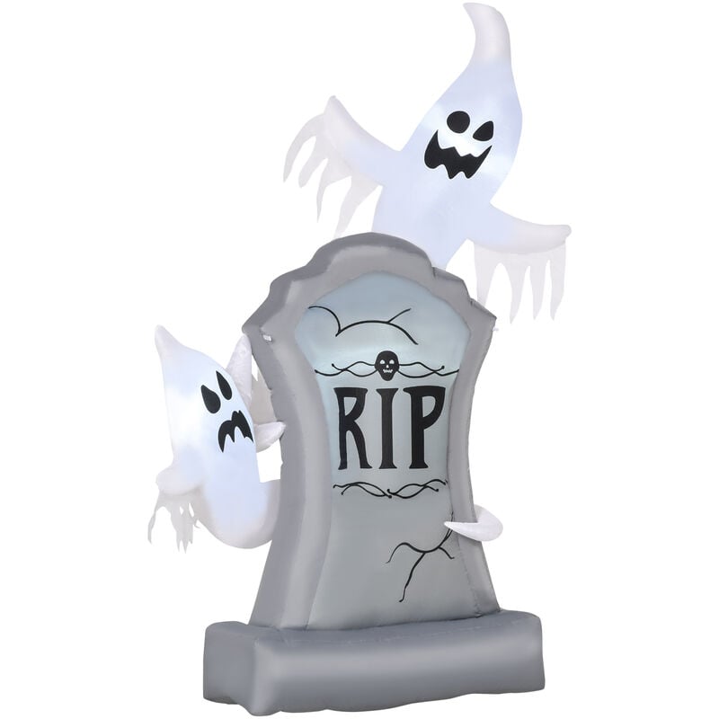 

Fantasmas Inflables de Halloween y Laude con Luces LED Decoración Inflable de Halloween para Interiores Exteriores Fiestas 110x38x154 cm - Blanco y