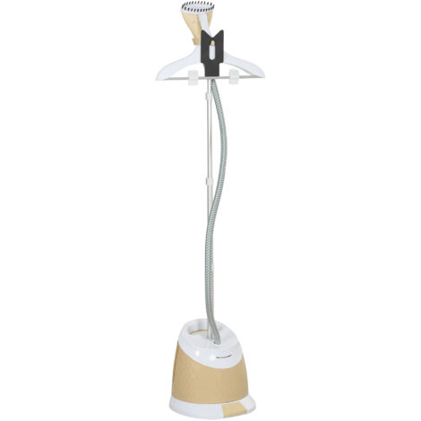 HOMCOM Ferro da Stiro a Vapore Verticale 1800W Serbatoio 1.8L e Accessori Oro
