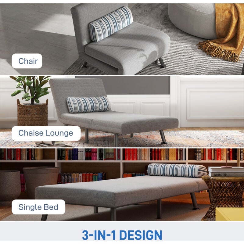 Homcom Foldable Futon Sofa Bed Grey Uk833 0660331 Homcom Foldable Futon Sofa Bed Grey