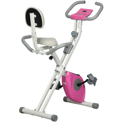 HOMCOM Folding Exercise Bike w/ Adjustable Magnetic Resistance, Seat Height