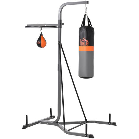 main image of "HOMCOM Freestanding Boxing Punch Bag & Speed Ball Station Hanging Frame Training Exercise Platform Home Gym Heavy Duty"