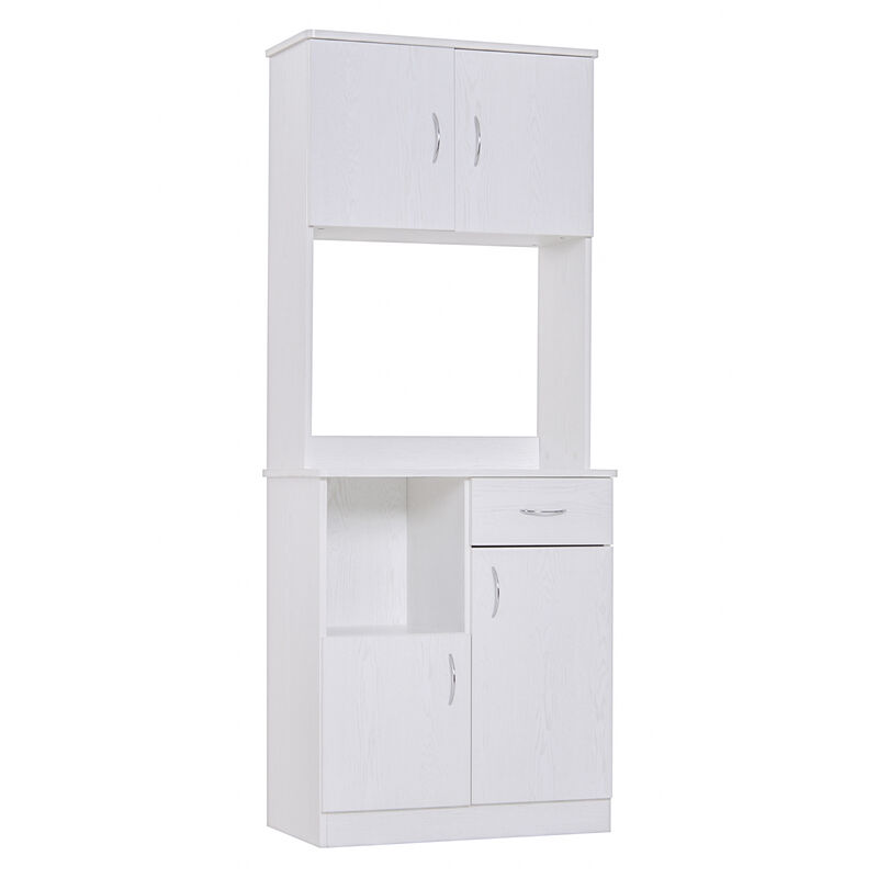 Freestanding Kitchen Cabinet Storage Unit Cupboard Organiser White - Homcom