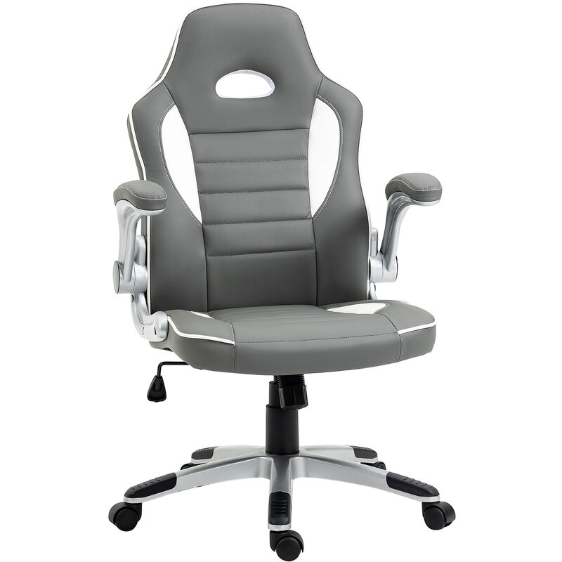 Vinsetto - Gaming Chair pu Leather Office Chair Swivel Chair Grey