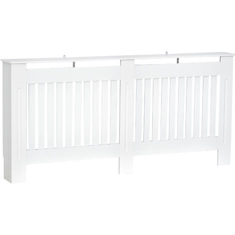 HOMCOM Heizkörperverkleidung Heizkörperabdeckung Heizungsverkleidung Heizkörper Radiator Cover Abdeckung (Modell2/172x19x81 cm) - Weiß