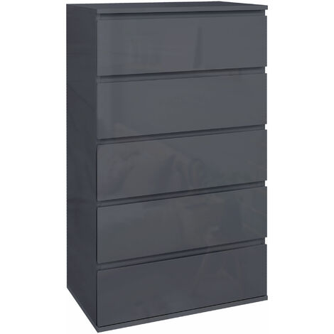 HOMCOM High Gloss Chest of Drawers