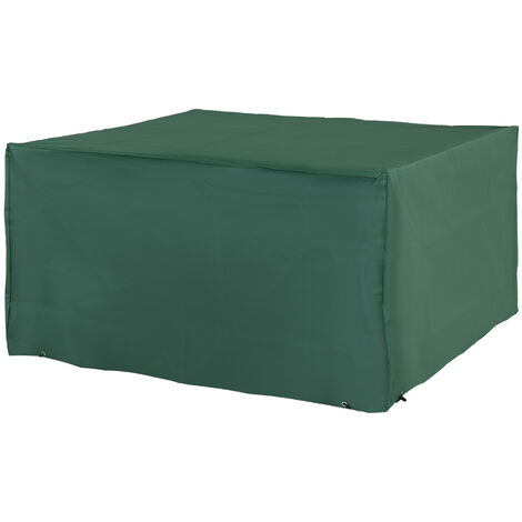 HOMCOM Housse de protection etanche pour meuble salon de jardin rectangulaire 135L x 135l x 75H cm vert