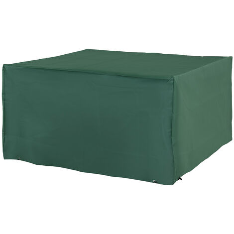 HOMCOM Housse de protection etanche pour meuble salon de jardin rectangulaire 135L x 135l x 75H cm vert - Vert