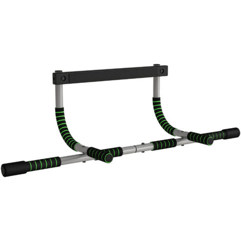 HOMCOM Indoor Fitness Door Horizontal Bar Pull-ups Home Gym Upper Body Workout Green