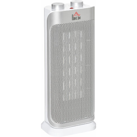 HOMCOM Indoor Space Heater Oscillating Ceramic Heater w/ 3 Modes, White