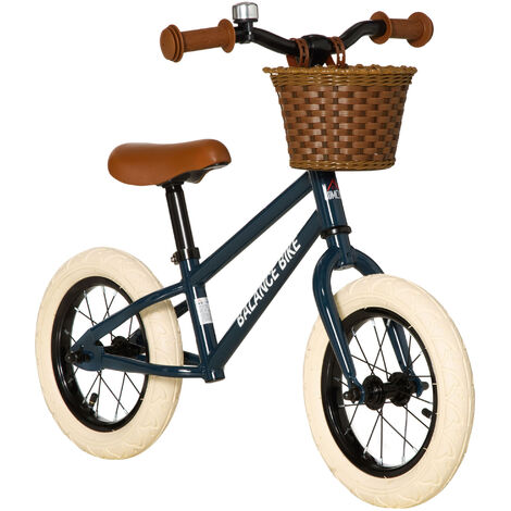 HOMCOM Kids Balance Bike No Pedal Bicycle for 3-6 Years w/Adjustable Handle Blue