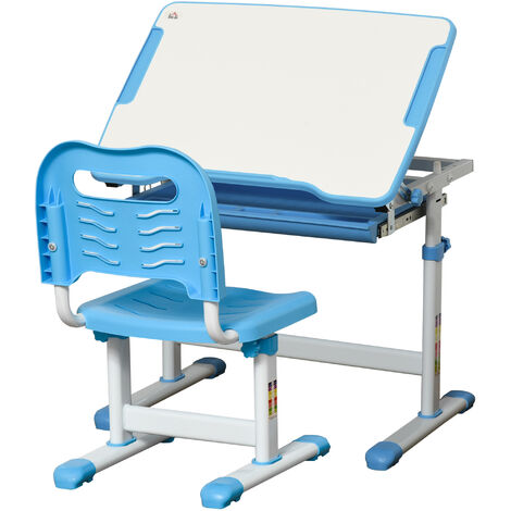 HOMCOM Kids Desk and Chair Set w/ Drawer