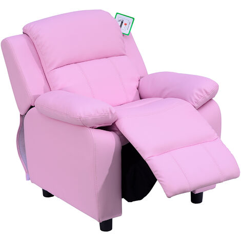 HOMCOM Kids Recliner Armchair Game Chair Sofa Children Seat In PU Leather