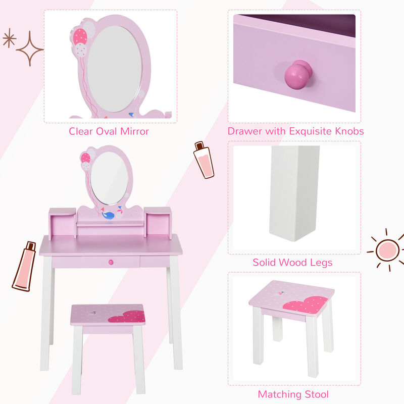 wooden dressing table for kids