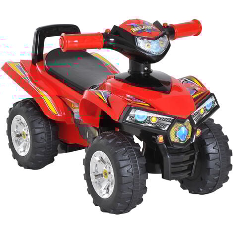 HOMCOM® Kinder-Quad mit Musik Rutscherauto Geländewagen Rutscherfahrzeug Rot