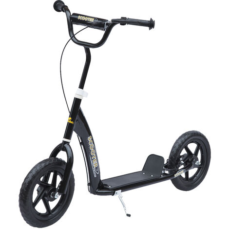 HOMCOM® Kinderroller Scooter Tretroller Cityroller 12 Zoll Schwarz