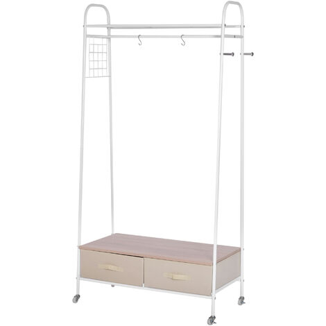 320 x 200 cm Maximale Belastbarkeit: 90 kg Todeco Teleskop-Kleiderst/änder Teleskop Kleiderschrank Organiser Wei/ß Material: PP