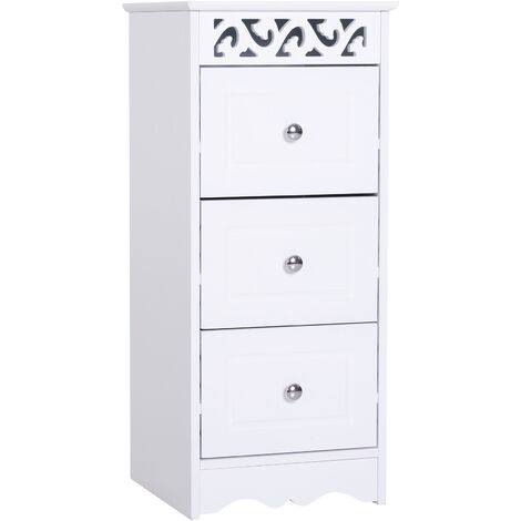 HOMCOM® Küchenschrank | Aktenschrank | MDF | 29,8 x 29,8 x 68,5 cm | Weiß
