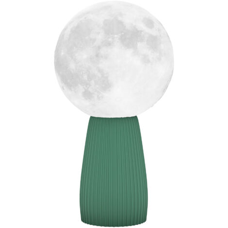 HOMCOM Lampada da Scrivania a 3 Colori in ABS Bianco e Verde Scuro