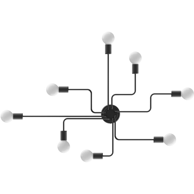 Lampadario a Soffitto Moderno 8 Punti Luce, Design Industriale - Homcom