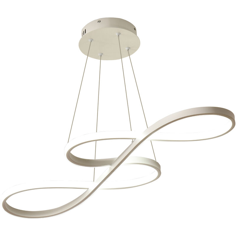 

Homcom - Lámpara Colgante LED Moderna 70W Lámpara de Techo con Altura Ajustable y Luz de 3 Colores 3000-6500K para Comedor Salón Dormitorio 82x32x100
