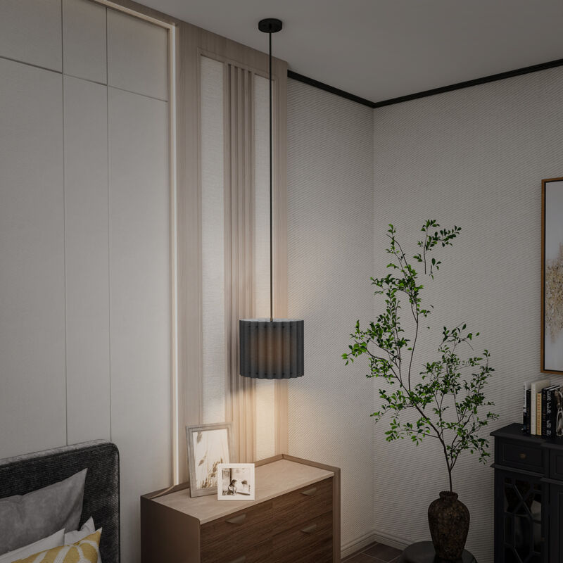 Image of Homcom - Linen Pendant Light, E27&hellip;