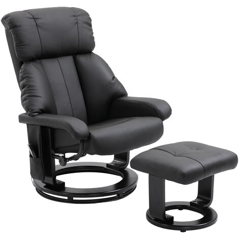 HOMCOM® Massagesessel mit Wärmefunktion | Hocker | 10 Vibrationspunkte | 76 x 80 x 102 cm | Schwarz