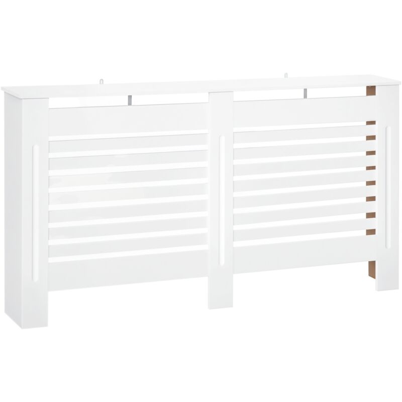Image of HOMCOM Modern Radiator Cover Cabinet Slatted&hellip;