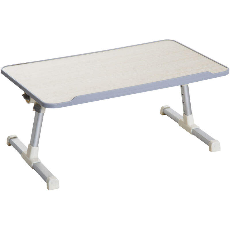 

Mesa de Ordenador Ajustable y Plegable Soporte Escritorio para Portátil Mesa - Roble y Plateado