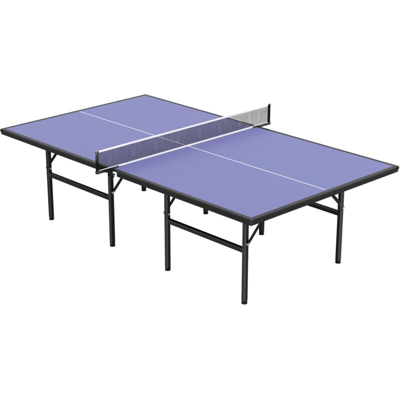 

Mesa de Ping Pong Plegable con Red 152.5x274x76cm Acero y MDF Azul Tenis de Mesa - Azul