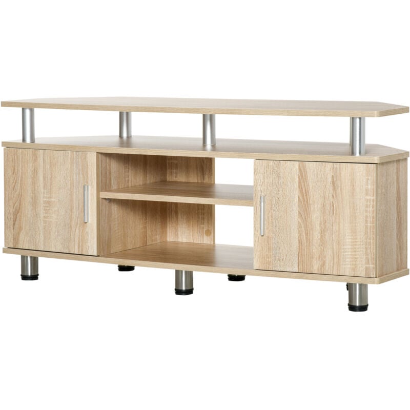 

Mesa Soporte de TV Mueble de Comedor Salón Moderno Armario 2 Puertas 2 Estantes - Roble