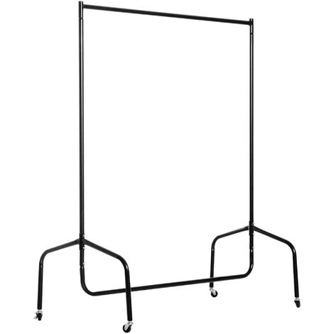 HOMCOM® Kleiderständer Wäscheständer Rollgarderobe (120 x 60 x 150 cm)