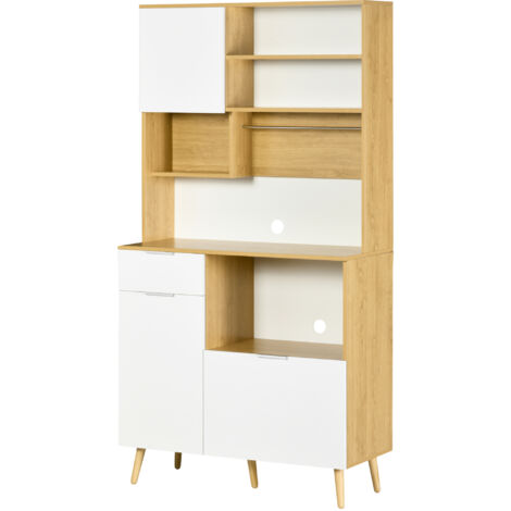 HOMCOM Mobile Dispensa in Truciolato e Legno di Pino con Appendino