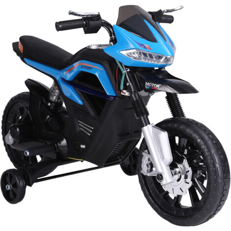 HOMCOM Moto Giocattolo Elettrica da 6V Realistica e Sicura con Fari e Musica