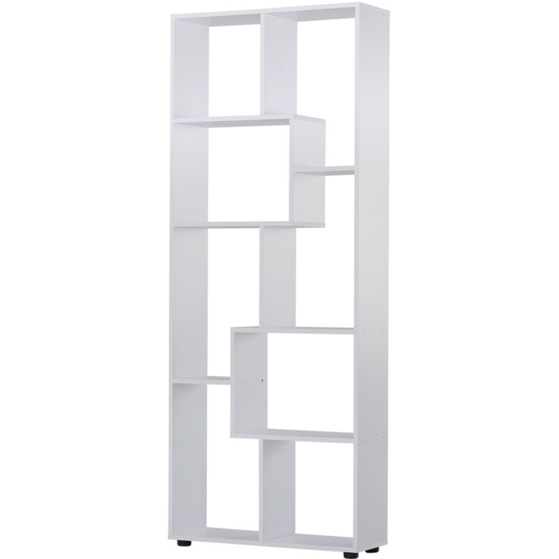 

Multifuncional Estantería Vertical con 8 Estantes Amplios 70x24x178cm Blanco - Blanco
