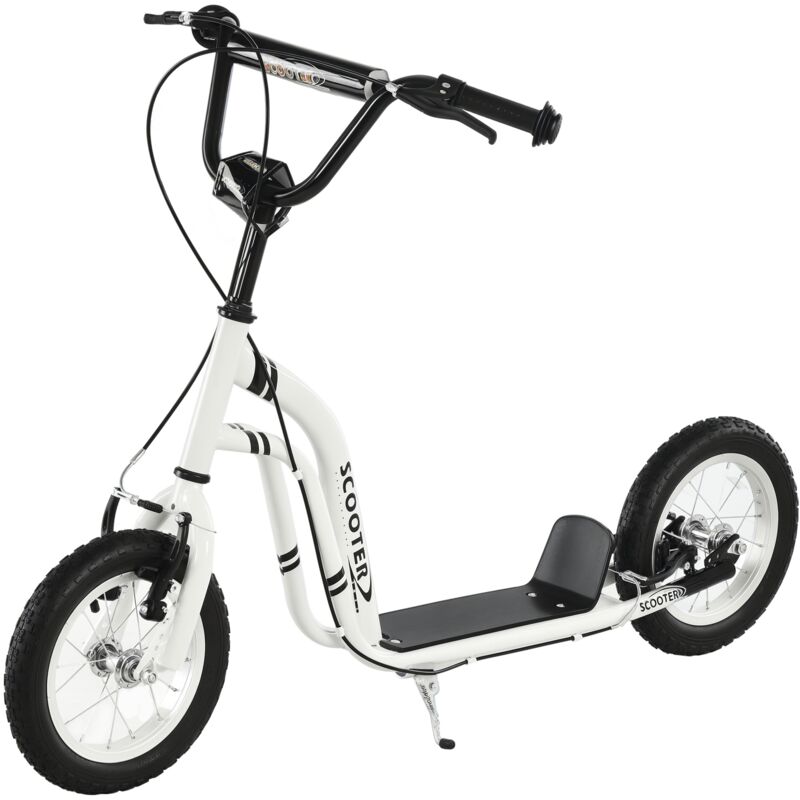 

Patinete con Altura Ajustable 2 Neumáticos Inflables para Niños Mayores de 5 Años - White