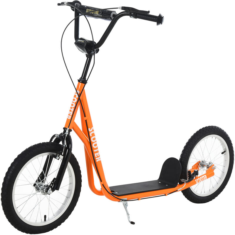 

Patinete para Niños Mayores de 5 Años Altura Ajustable con Neumáticos Freno Naranja - naranja