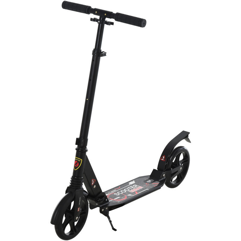 

Patinete Plegable con Manillar y Freno Scooter para Adultos y Niños (más de 14 - Negro