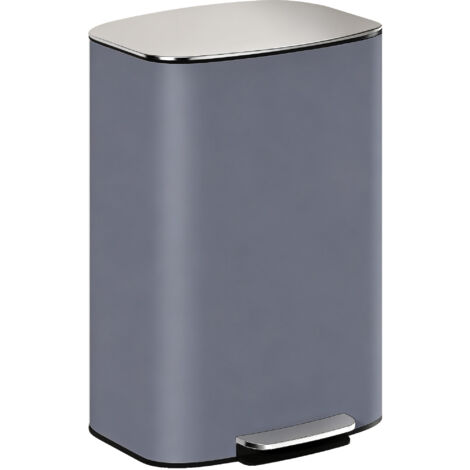 HOMCOM Pedal Bin with Soft-Close Lid, 50L Kitchen Bin with Carry Handle Grey